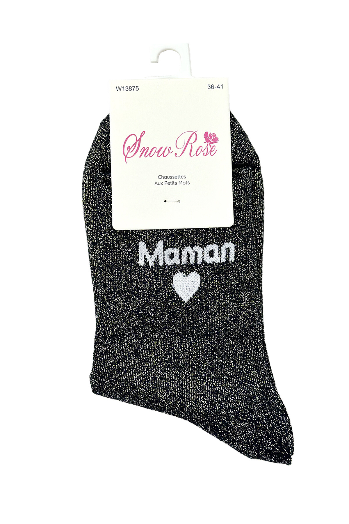 Wholesaler Snow Rose - Shiny socks “Mom ❤️”