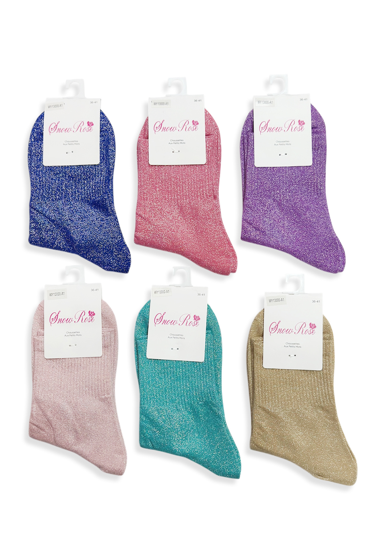 Wholesaler Snow Rose - Shiny Solid Socks