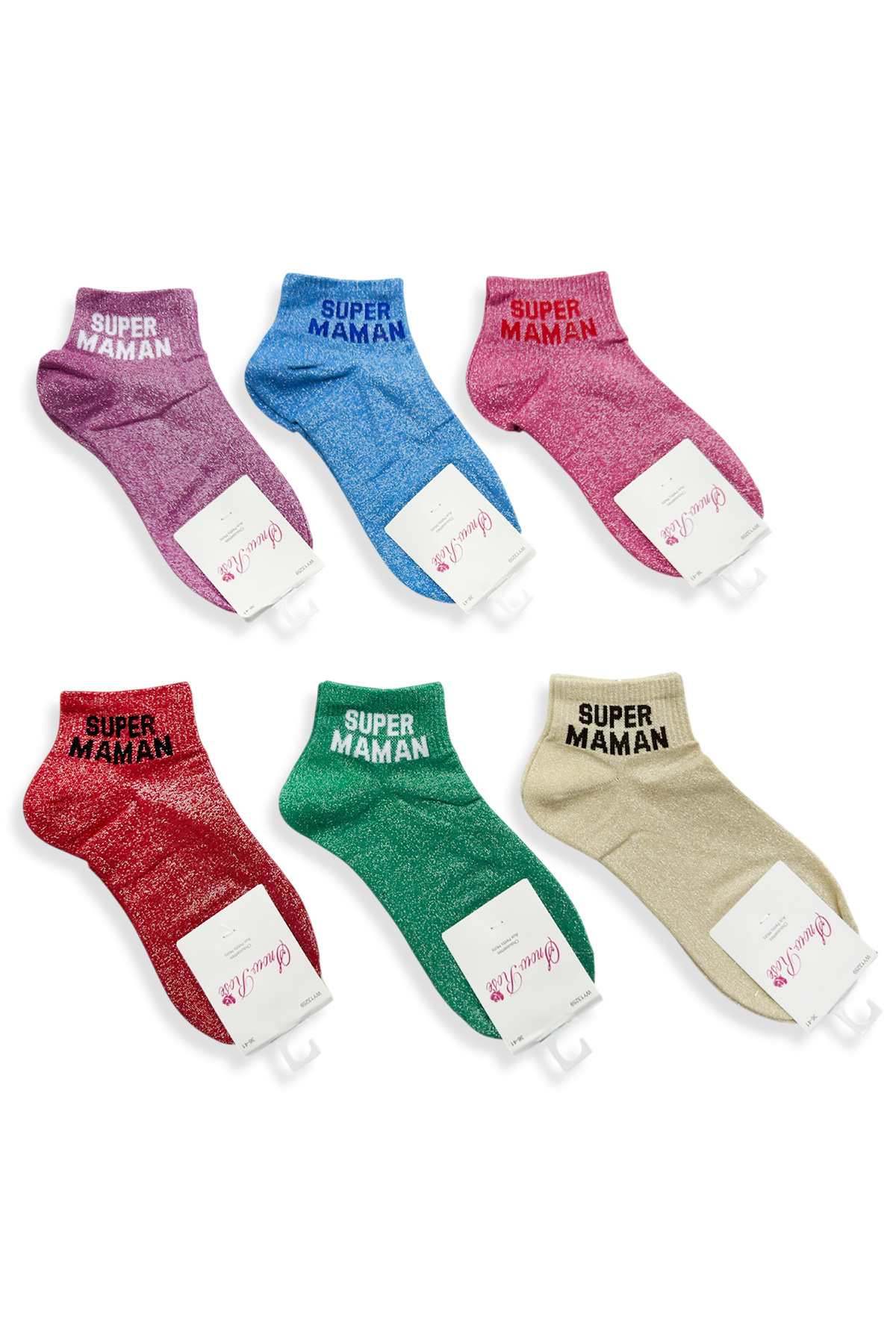 Wholesaler Snow Rose - Shiny Short Socks SUPER MOM