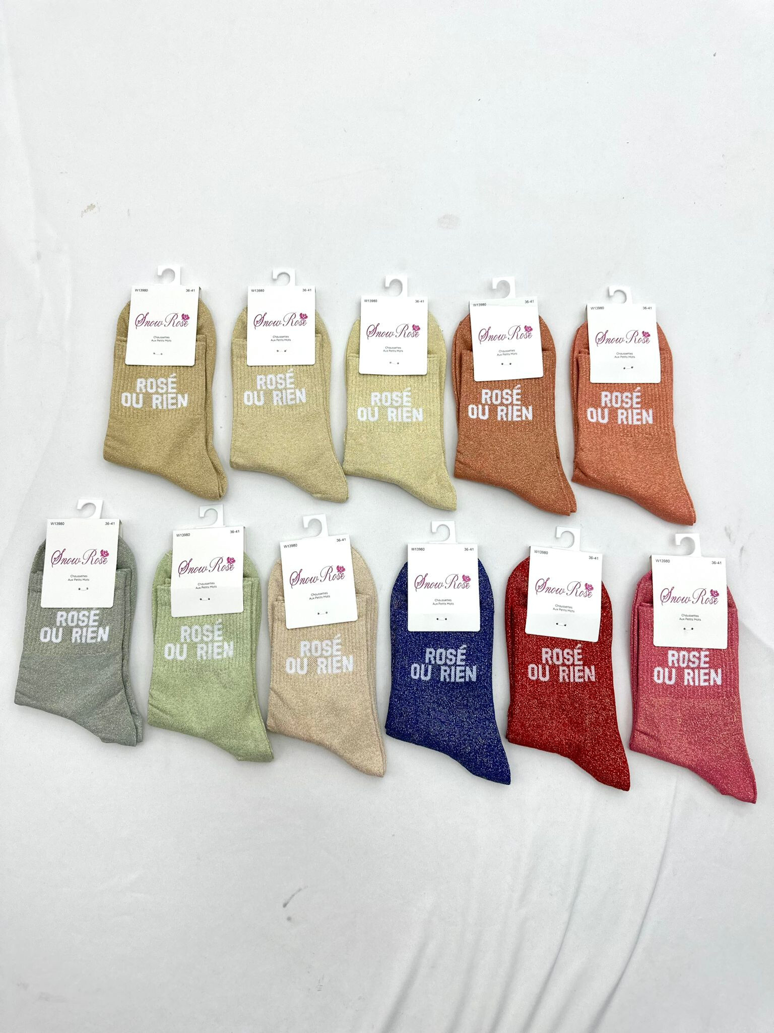 Großhändler Snow Rose - Glänzende kurze "Bugs" Socken