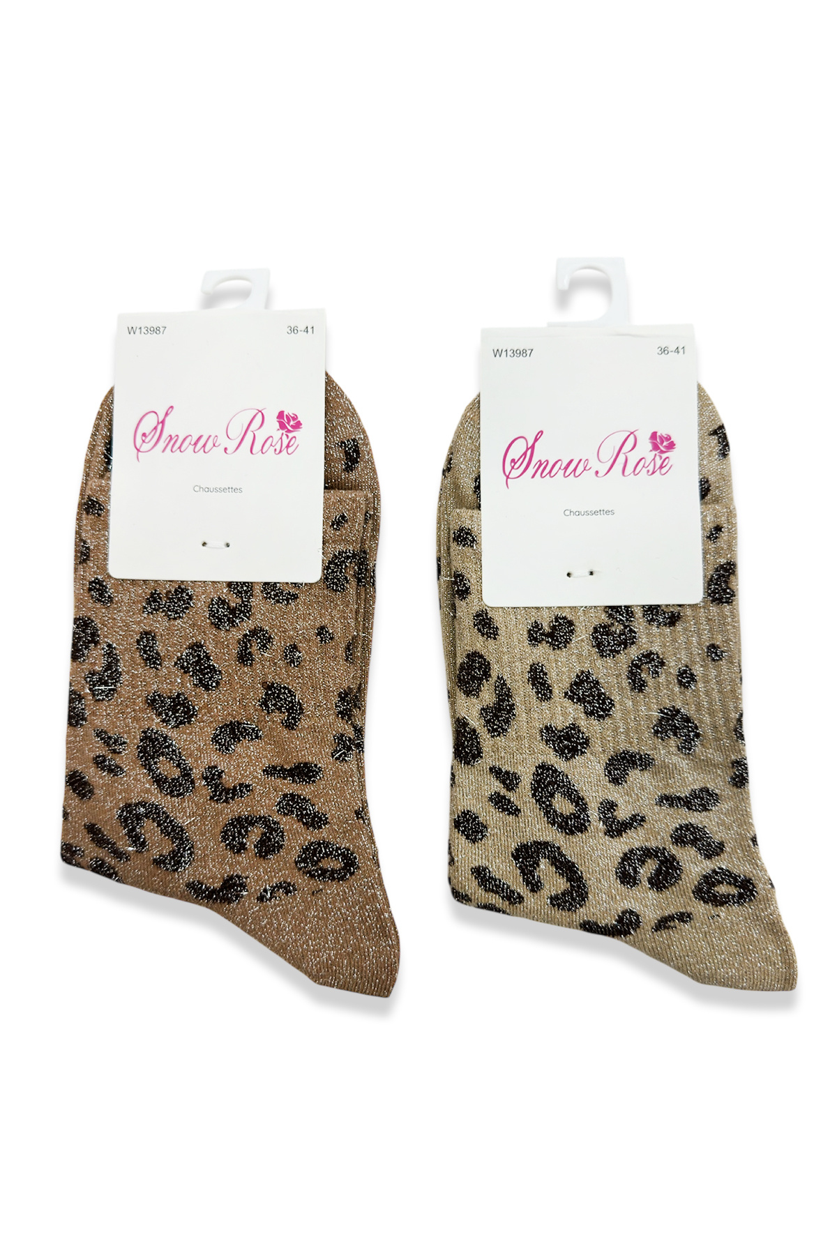 Wholesaler Snow Rose - Shiny Leopard Socks