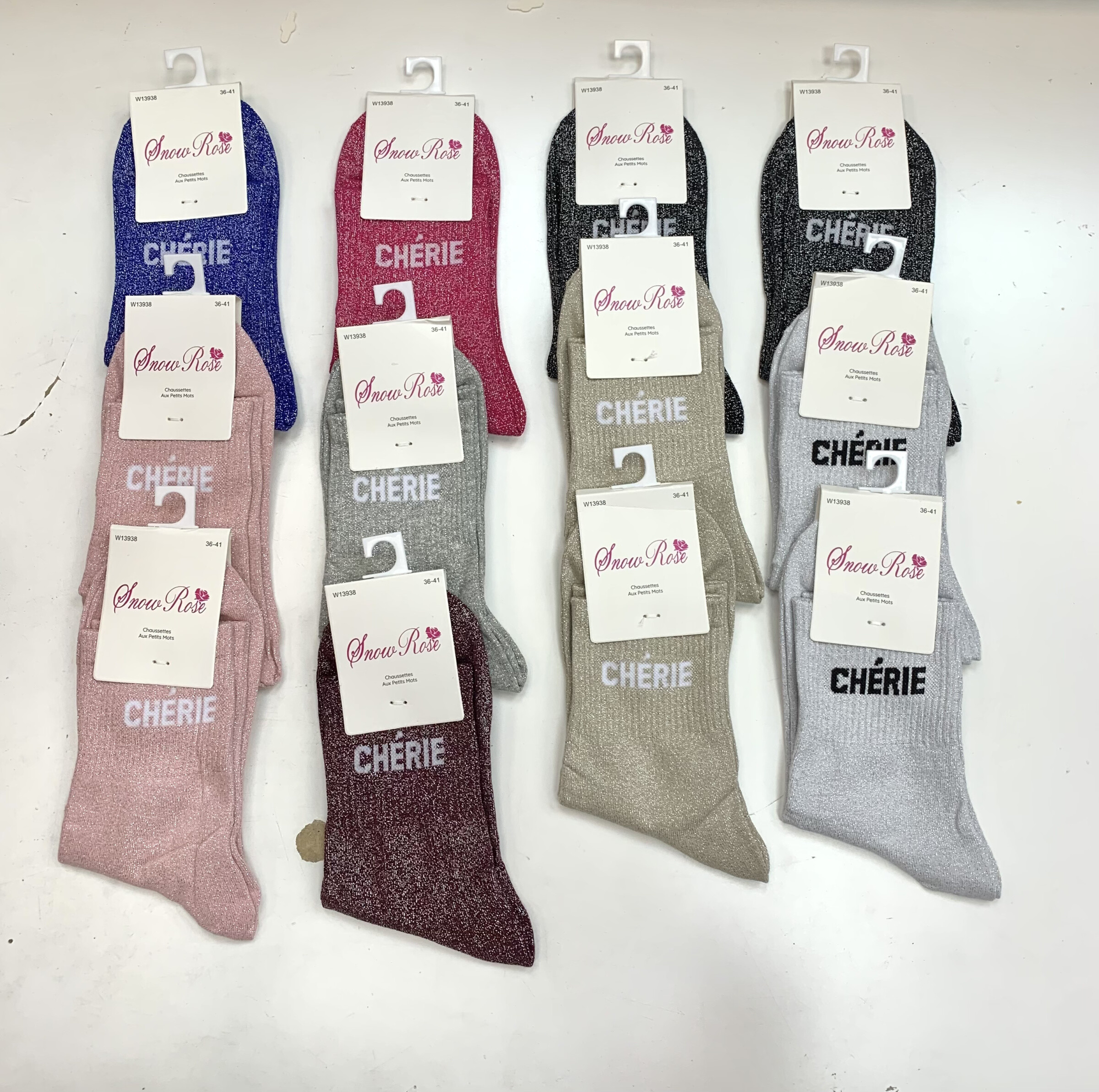 Großhändler Snow Rose - Brillante Socken "Hallo"