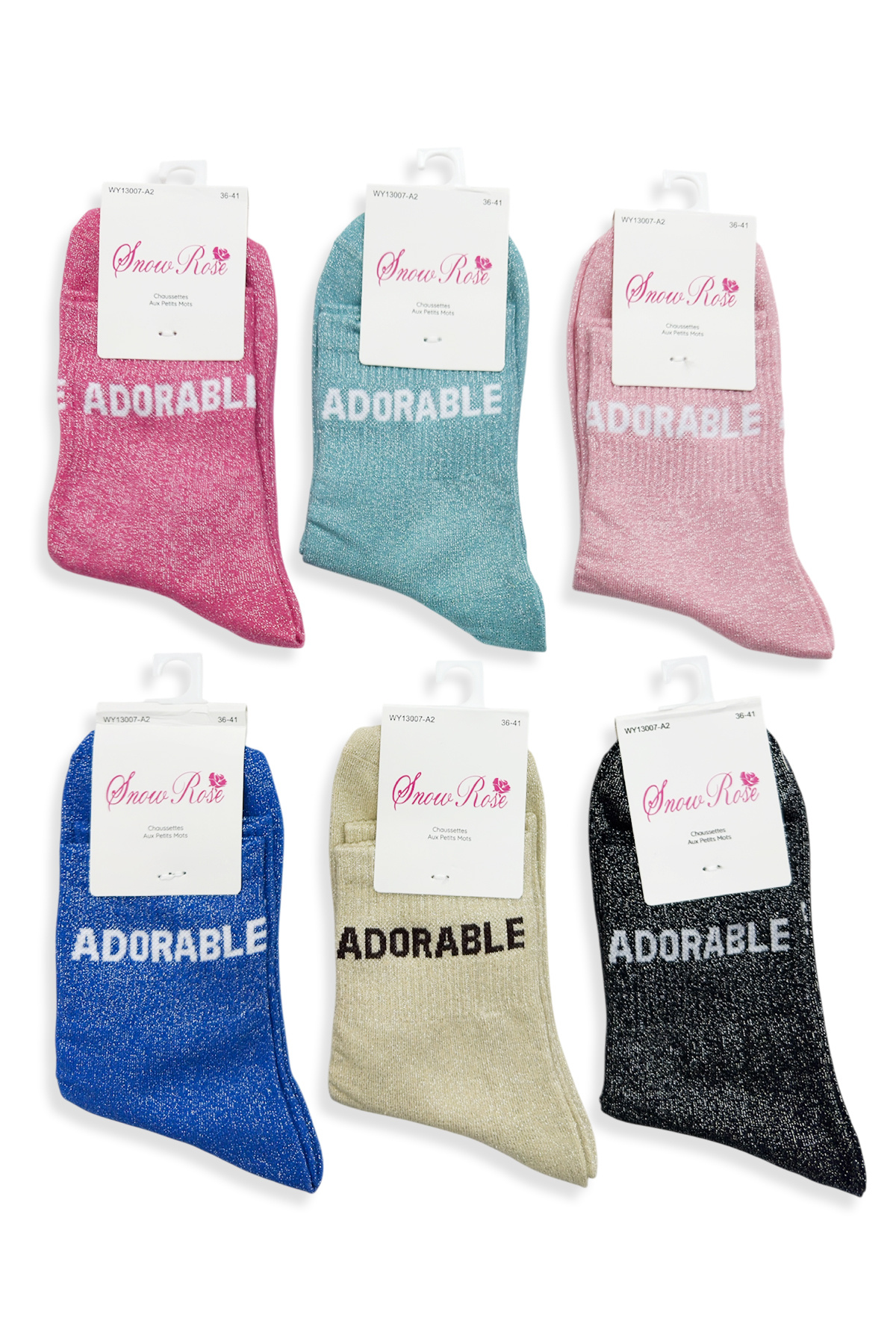 Wholesaler Snow Rose - ADORABLE Shiny Socks