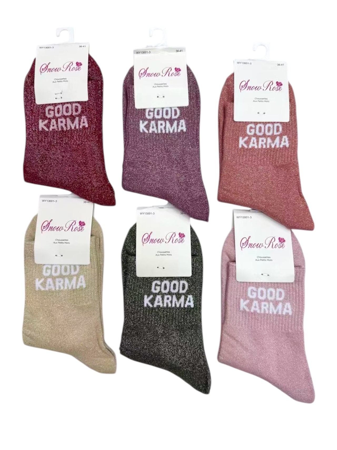 Paire de chaussettes à paillettes pour femme - Modèle au choix