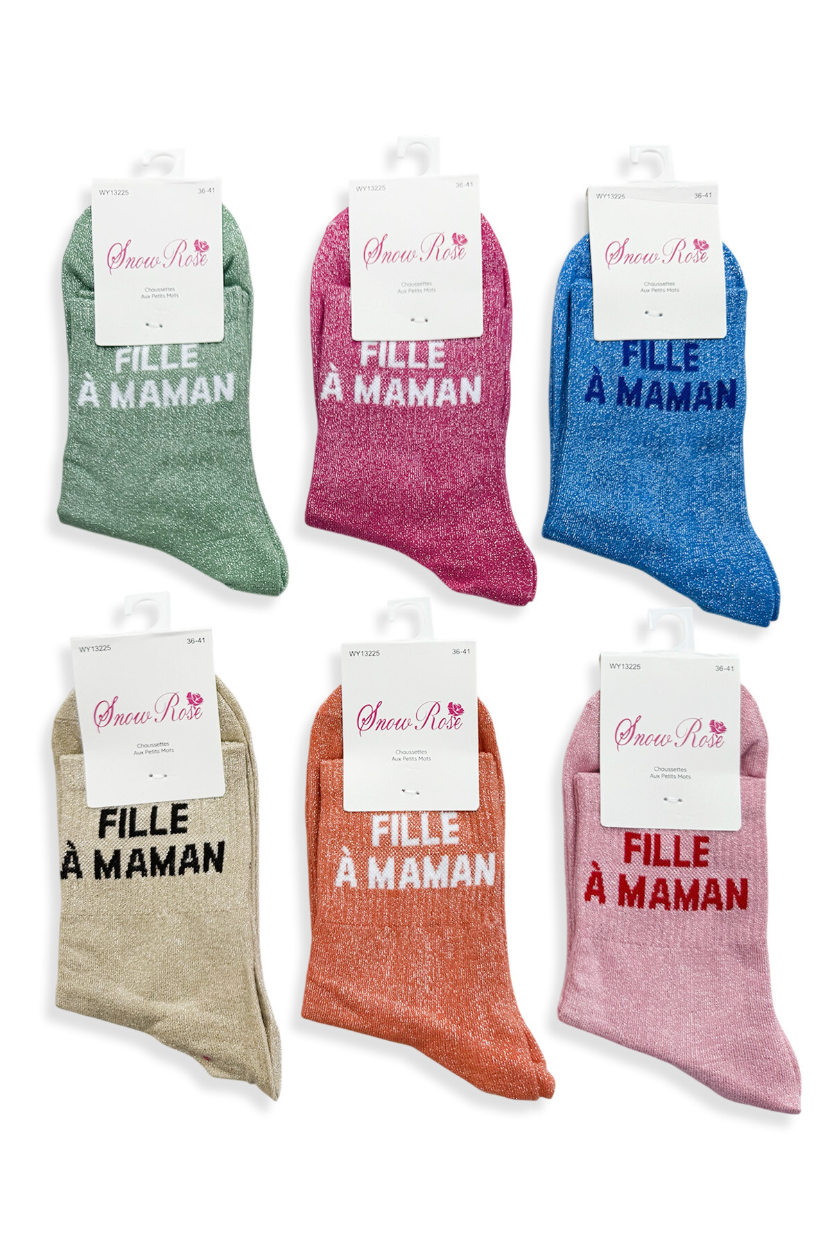 Großhändler Snow Rose - Glänzende Socken MAMAS MÄDCHEN