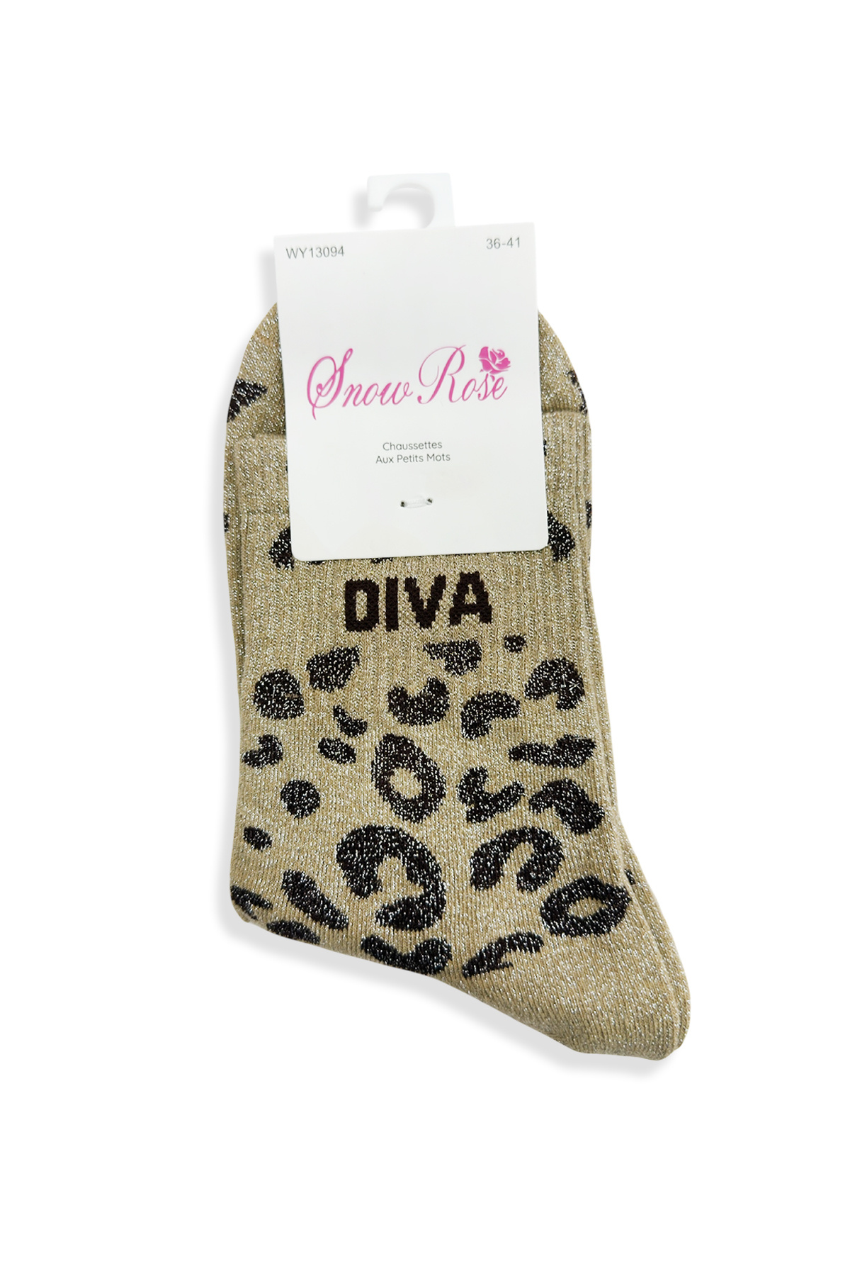 Wholesaler Snow Rose - DIVA Shiny Leopard Socks