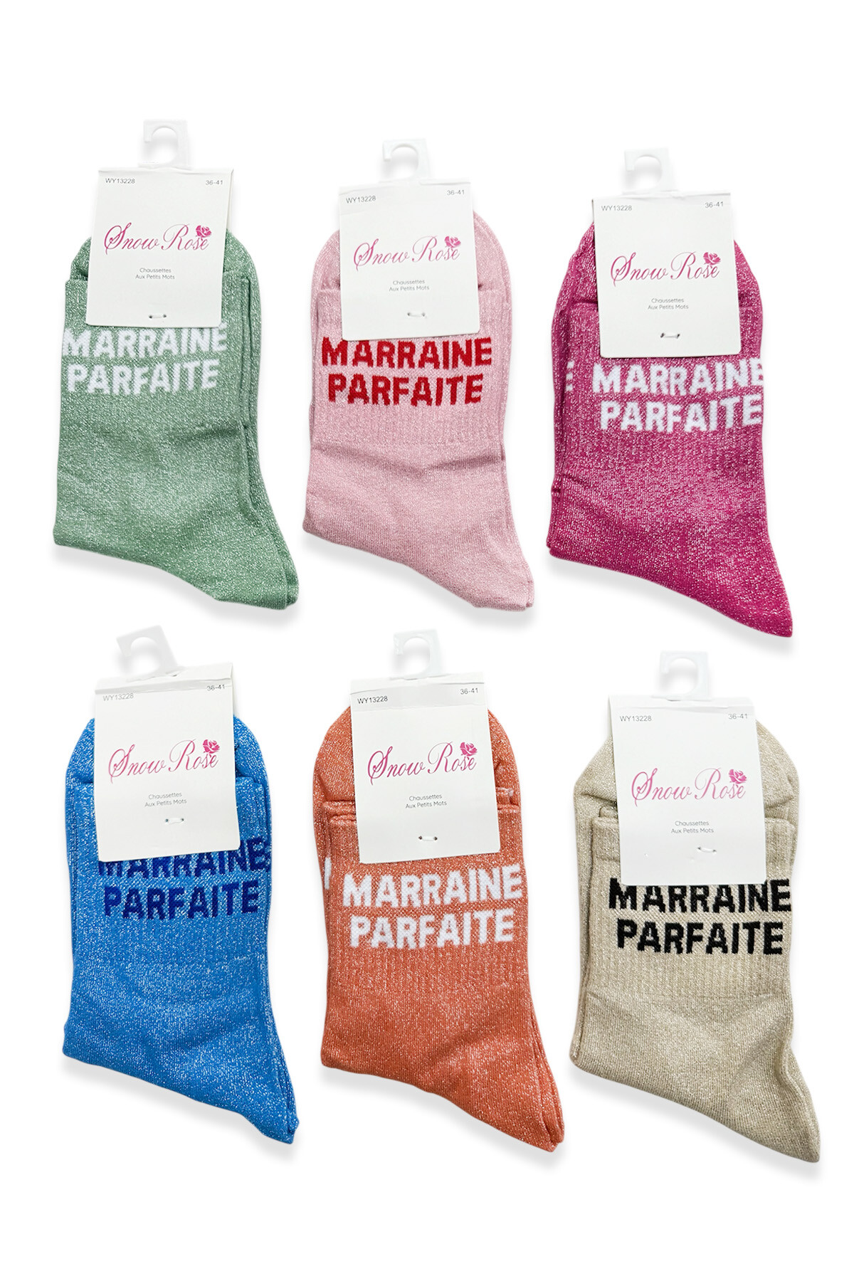 Großhändler Snow Rose - Funkelnde Socken PERFEKTE PATIN
