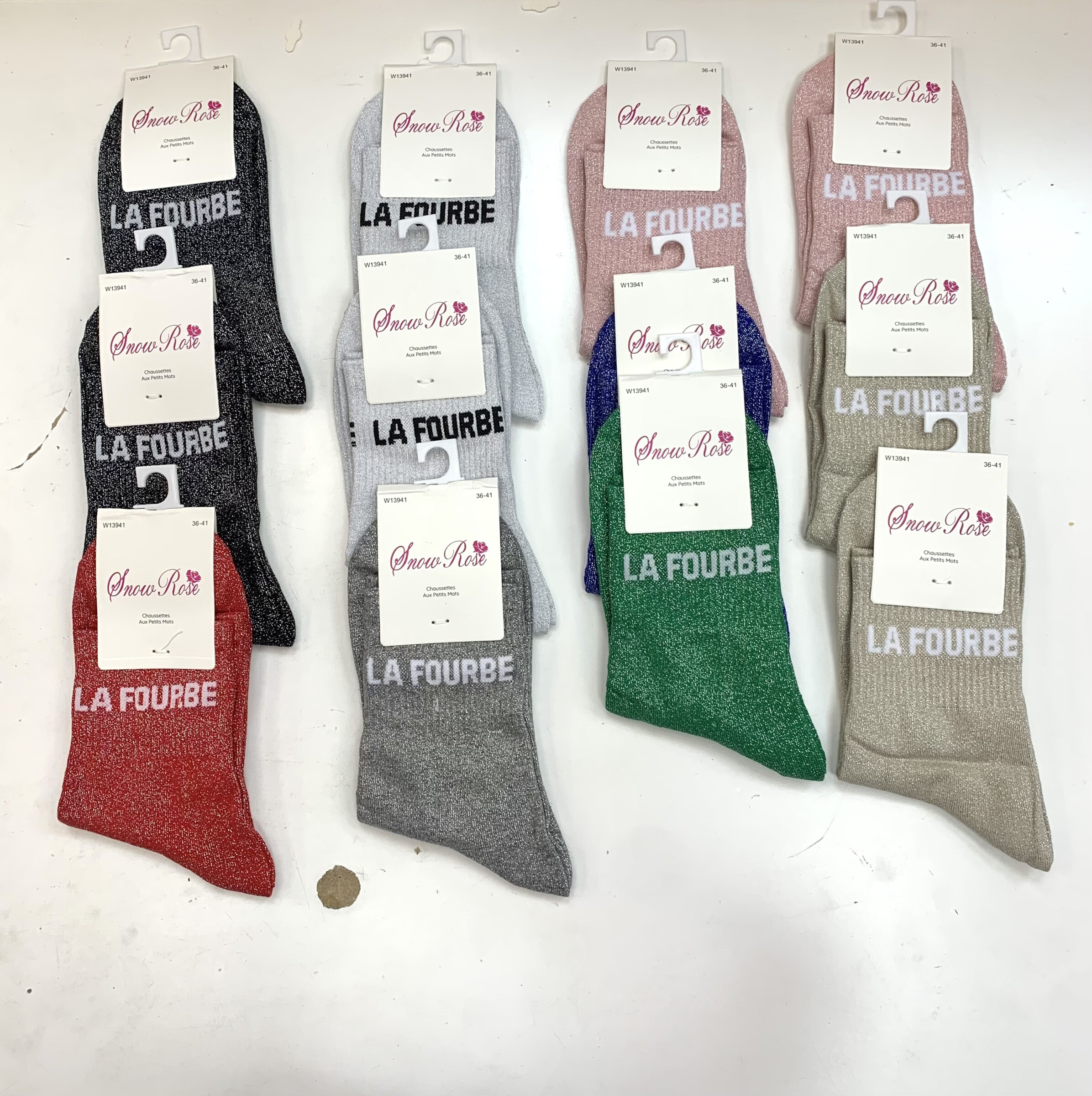Großhändler Snow Rose - Brillante Socken "Hallo"