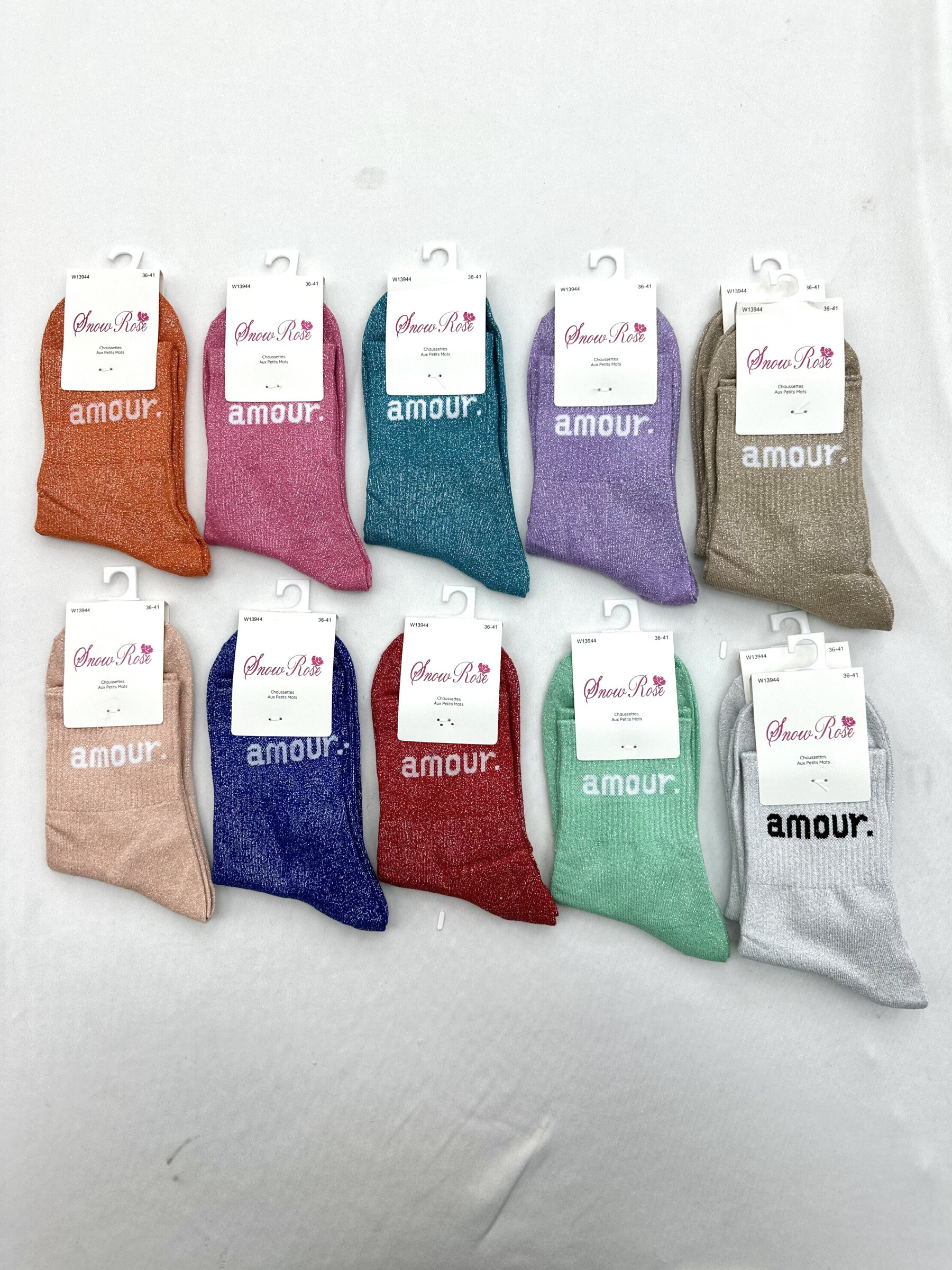 Großhändler Snow Rose - Brillante Socken "Liebe".