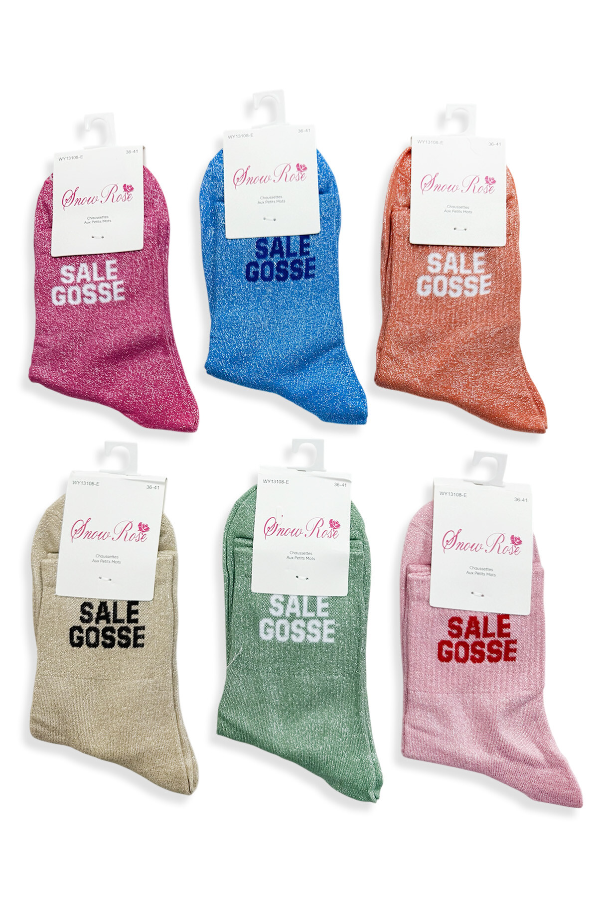 Großhändler Snow Rose - Glitzernde Socken FRECHES KIND