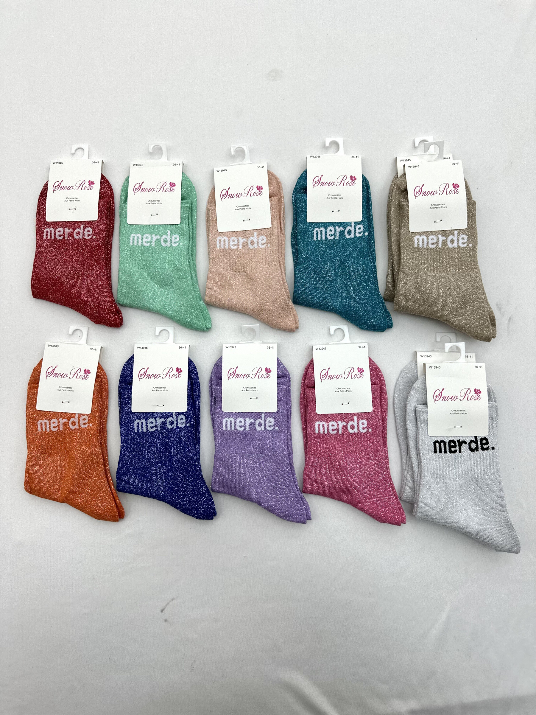 Großhändler Snow Rose - Brillante Socken "Liebe".