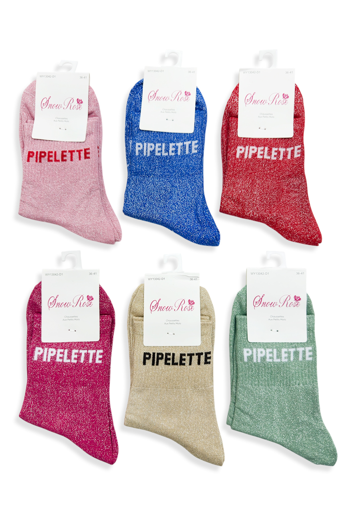 Grossiste Snow Rose - Chaussettes Pailletées « PIPELETTE »