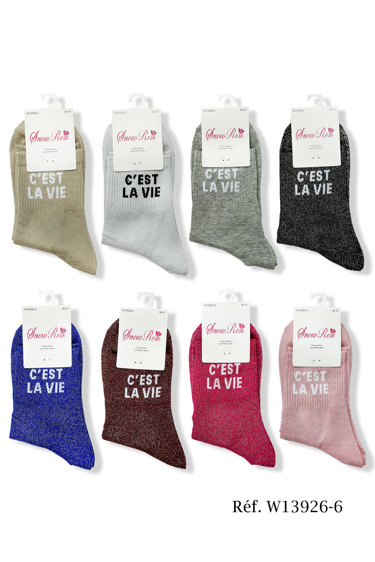 Großhändler Snow Rose - "Glückliche" brillante Socken