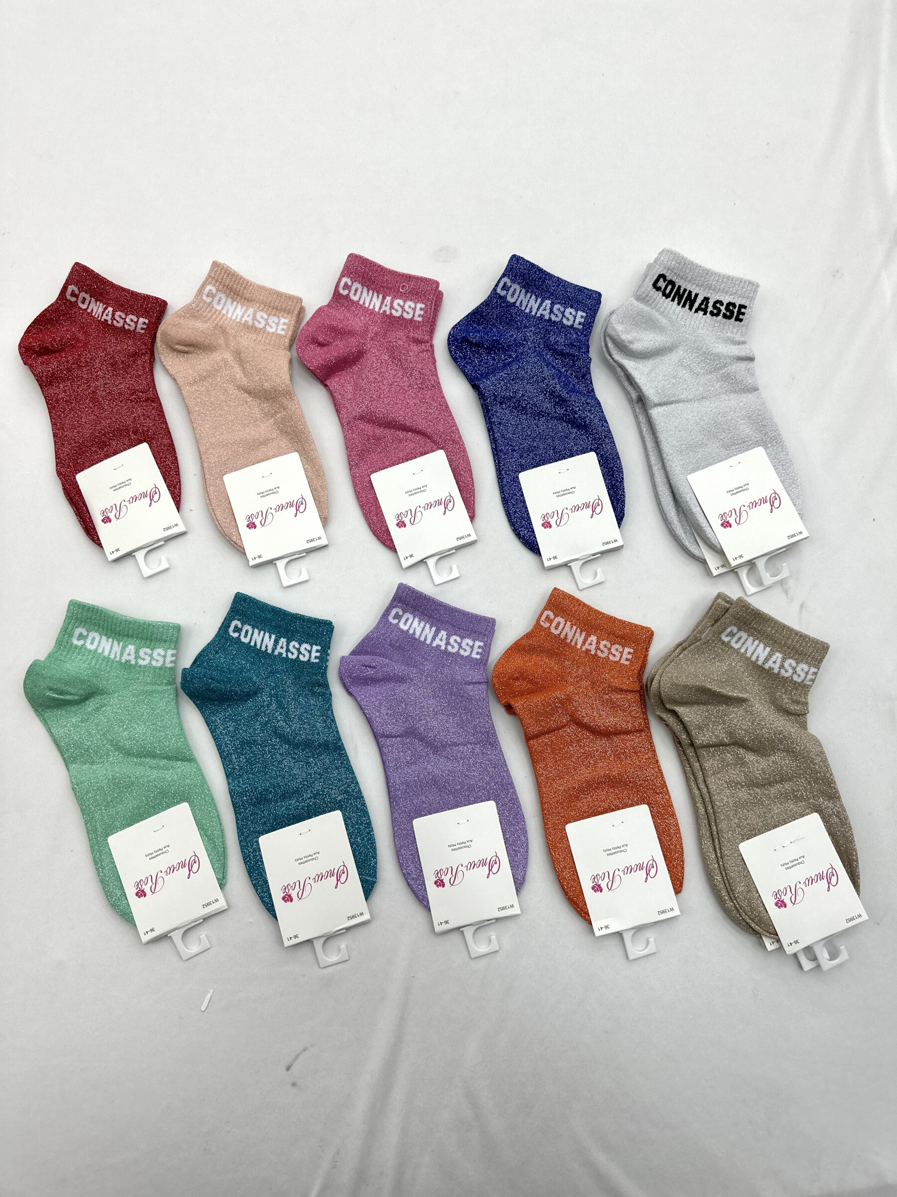 Großhändler Snow Rose - Glänzende kurze "Connasse" -Socken