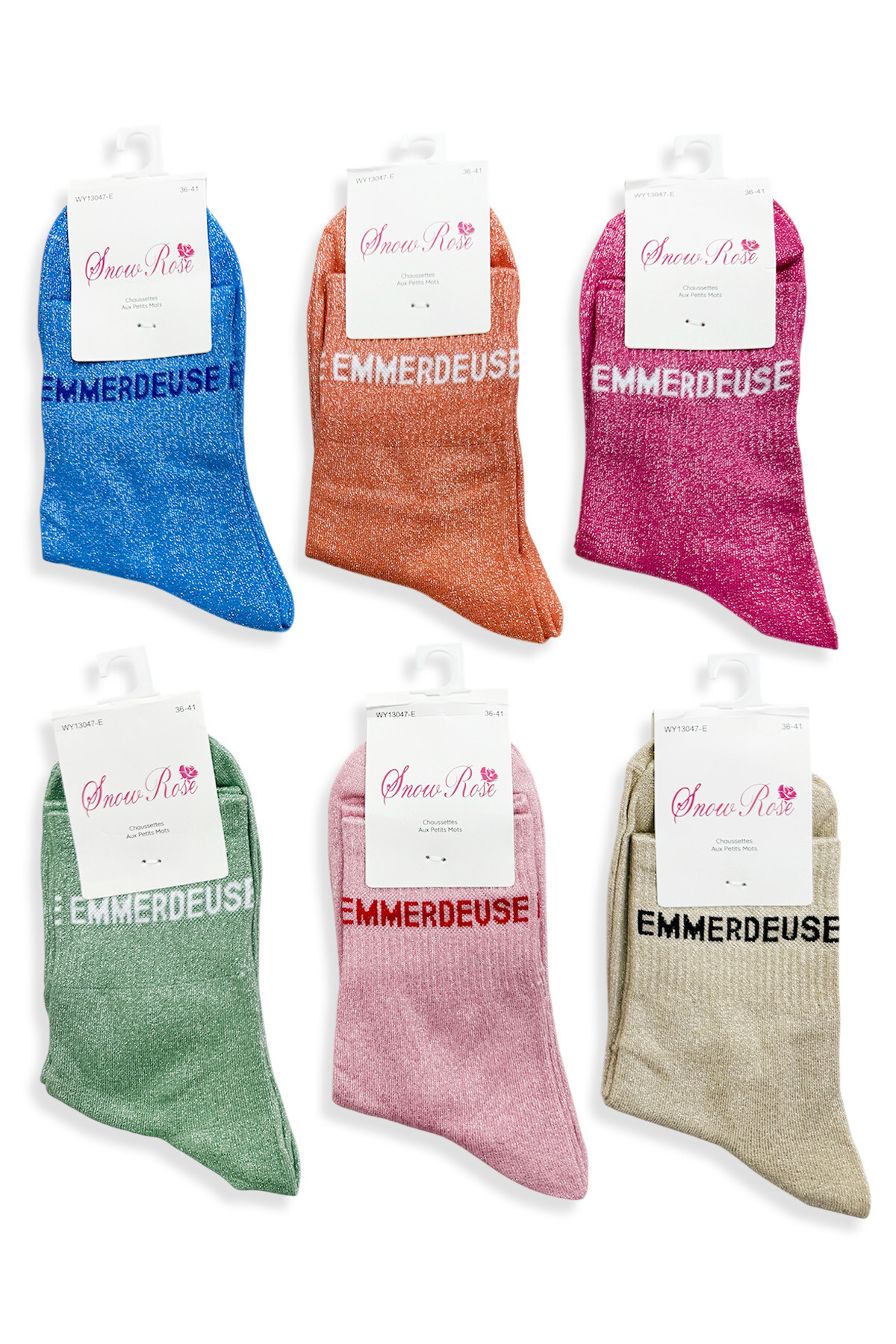 Großhändler Snow Rose - Glänzende Socken UNRUHESTIFTERIN