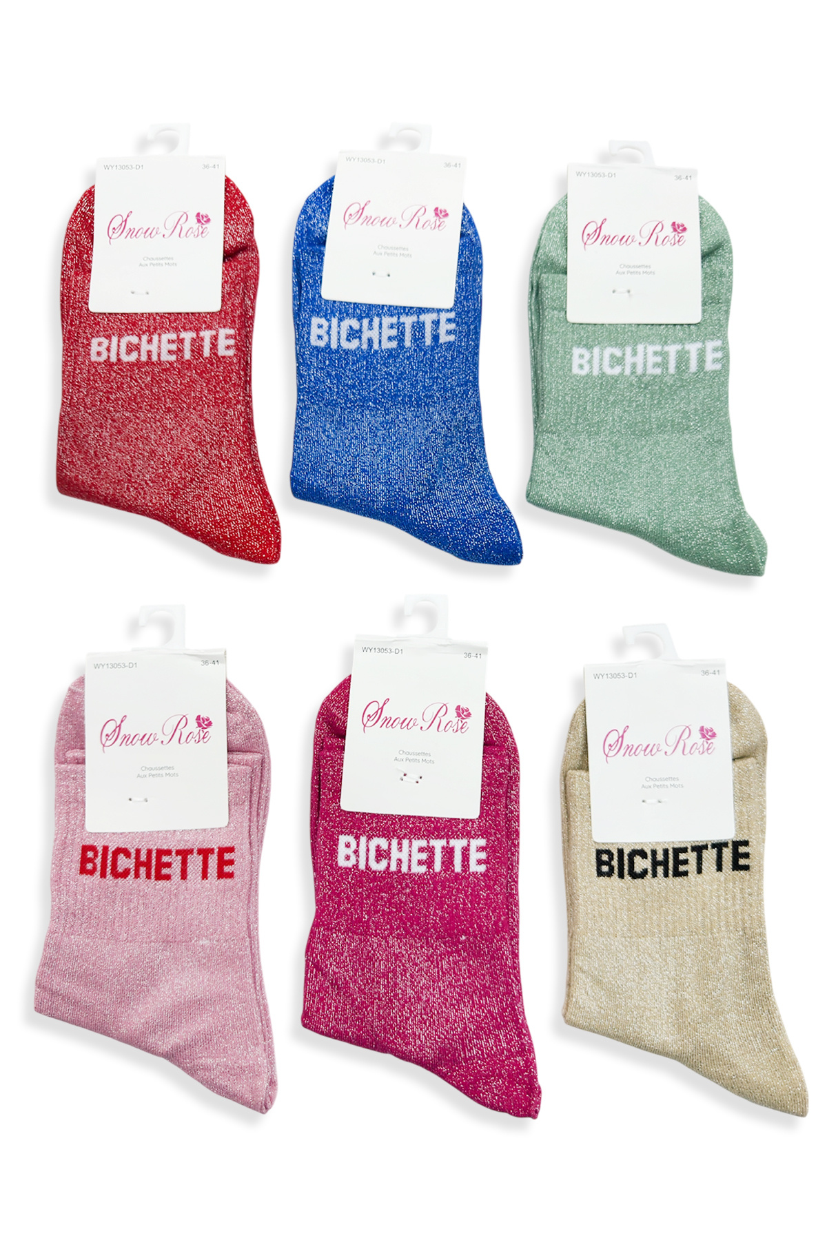 Wholesaler Snow Rose - Sparkly Socks 'BICHETTE'