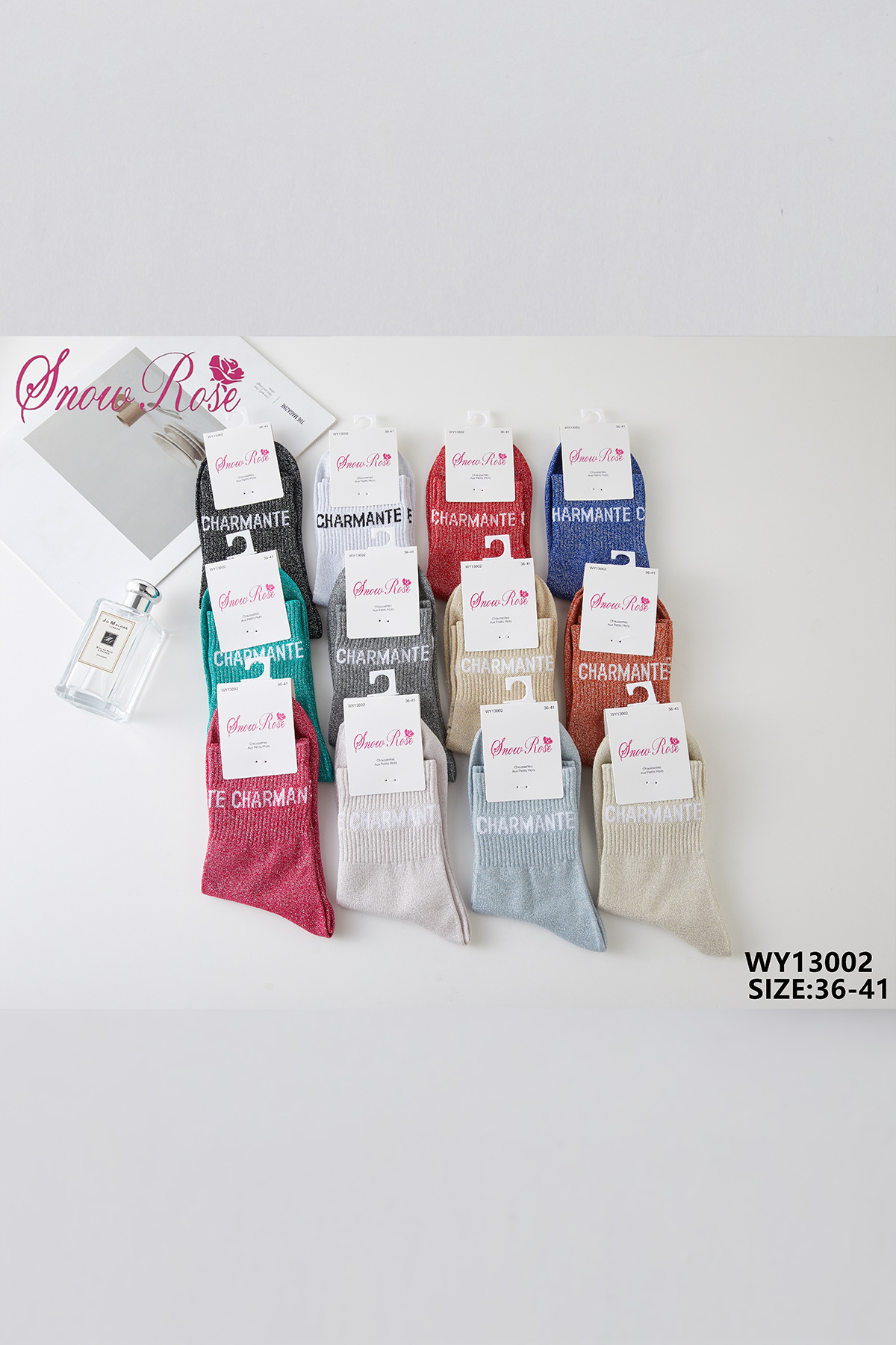 Mayorista Snow Rose - Calcetines brillantes ENCANTADOR