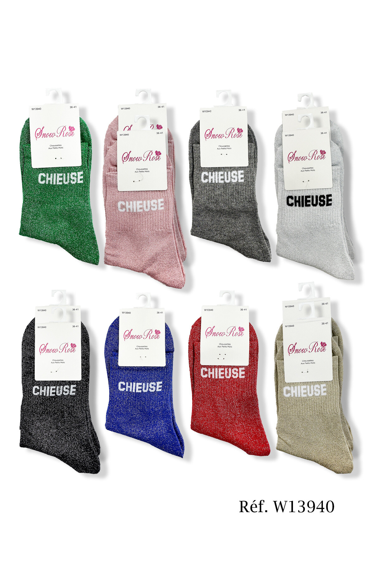 Großhändler Snow Rose - Brillante Socken "Hallo"