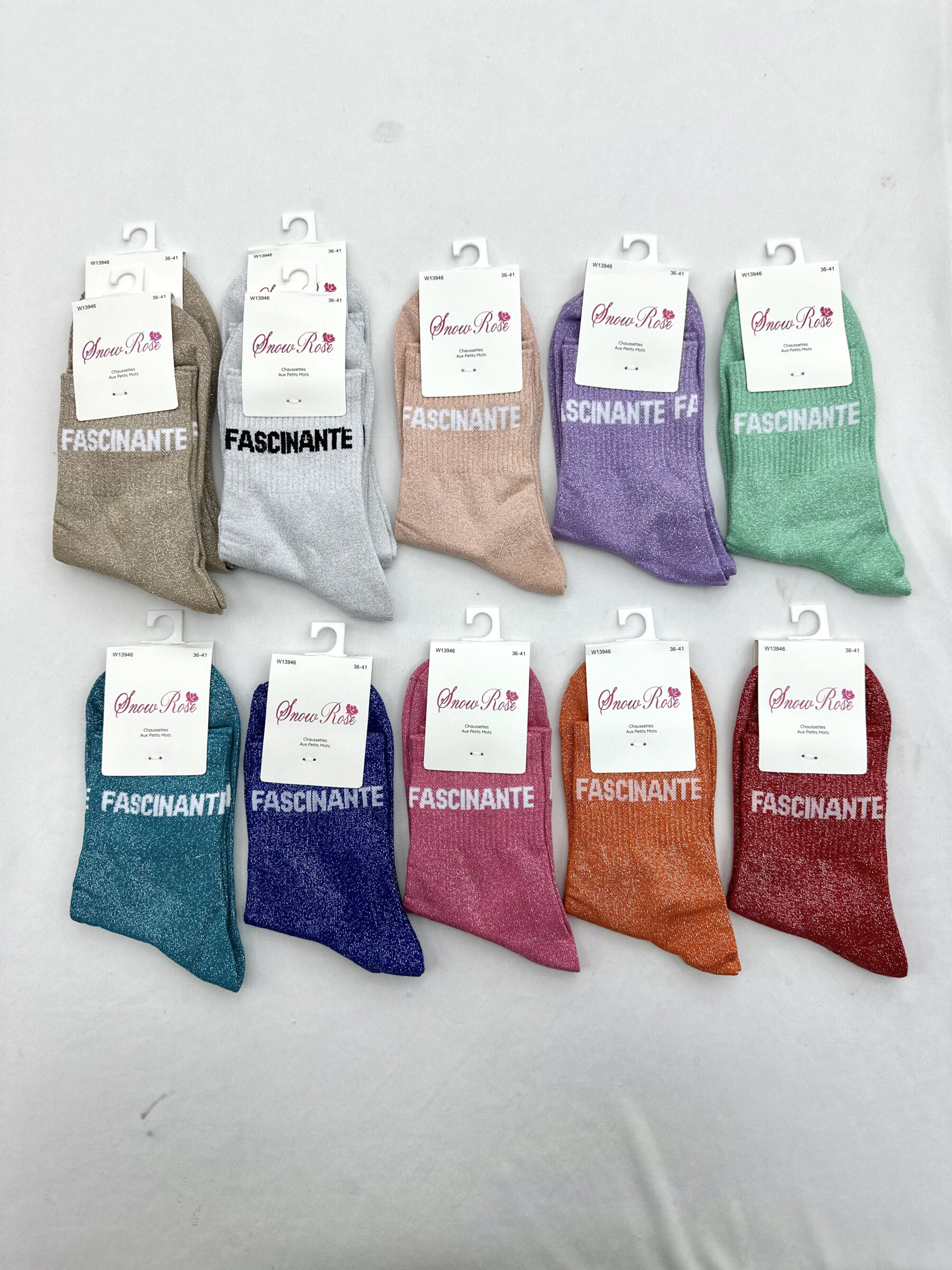 Großhändler Snow Rose - Brillante Socken "Liebe".