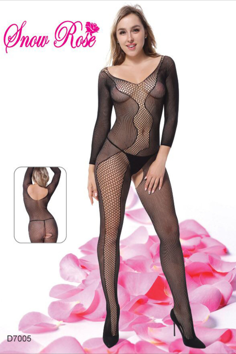 Mayorista Snow Rose - Mono sexy Resille Duo de malla grande y pequeño