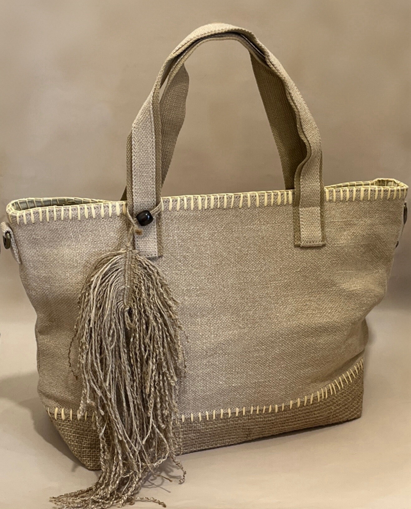 Wholesaler SO & LO - Handbag in jute canvas