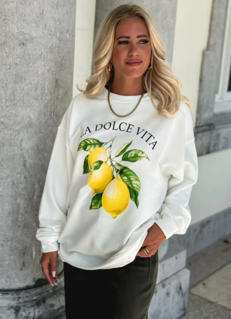 Grossiste SO LOOK - Sweat molletonné "LA DOLCE VITA"