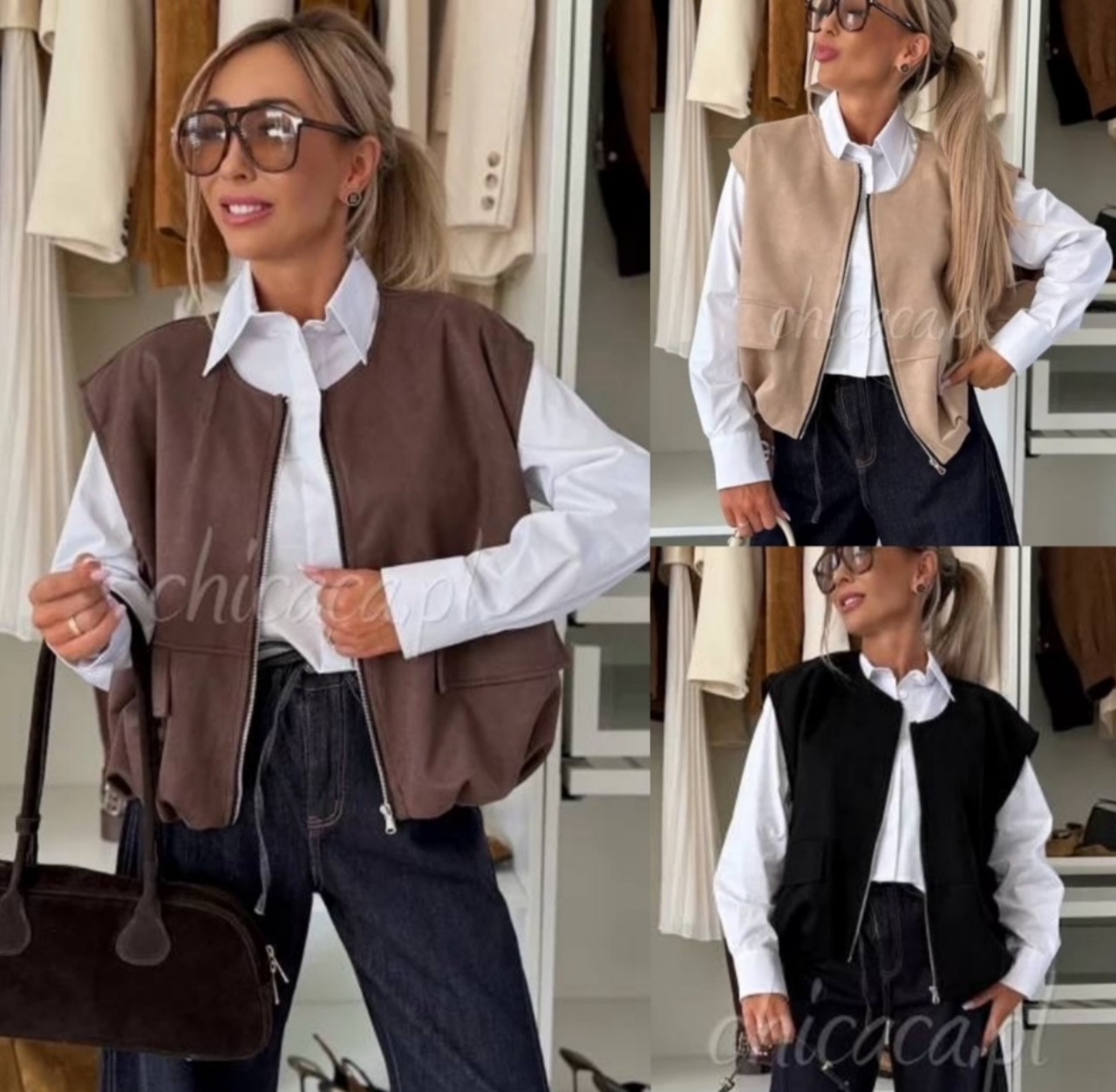 Mayorista SO LOOK - Chaleco sin mangas con cremallera