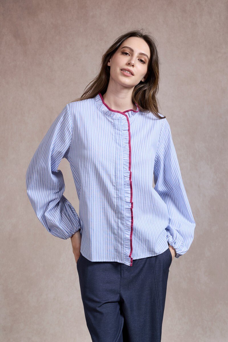 Grossiste So Sweet - Chemise rayée à volant
