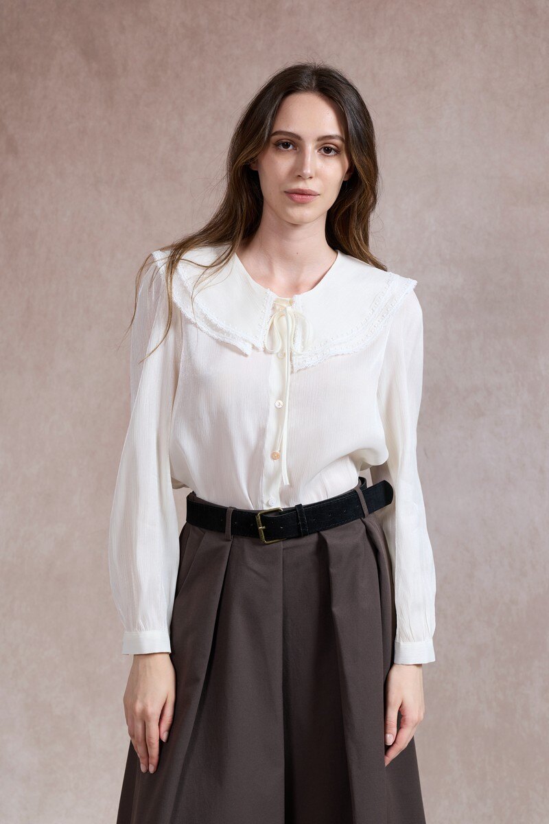Wholesaler So Sweet - Peter Pan collar lace blouse