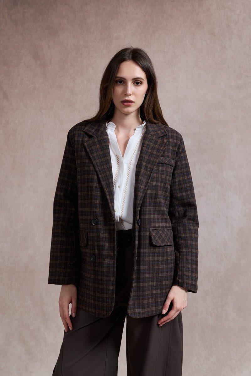 Grossiste So Sweet - Veste à carreaux avec intérieur matelassé