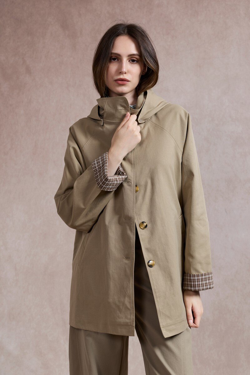 Wholesaler So Sweet - Trench coat with removable hood