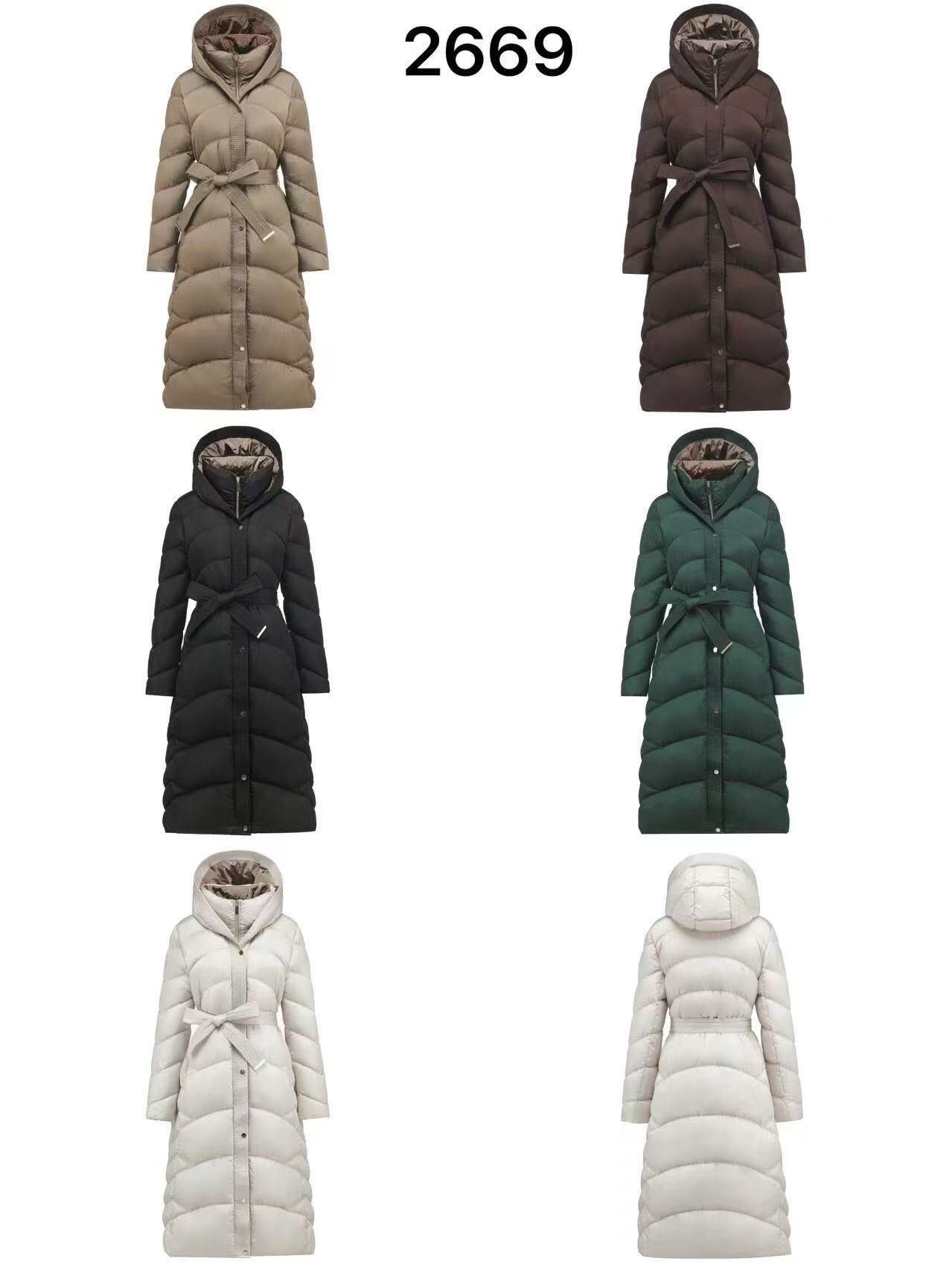 Wholesaler SOFLY - Long hooded puffer coat with belt, model 2669