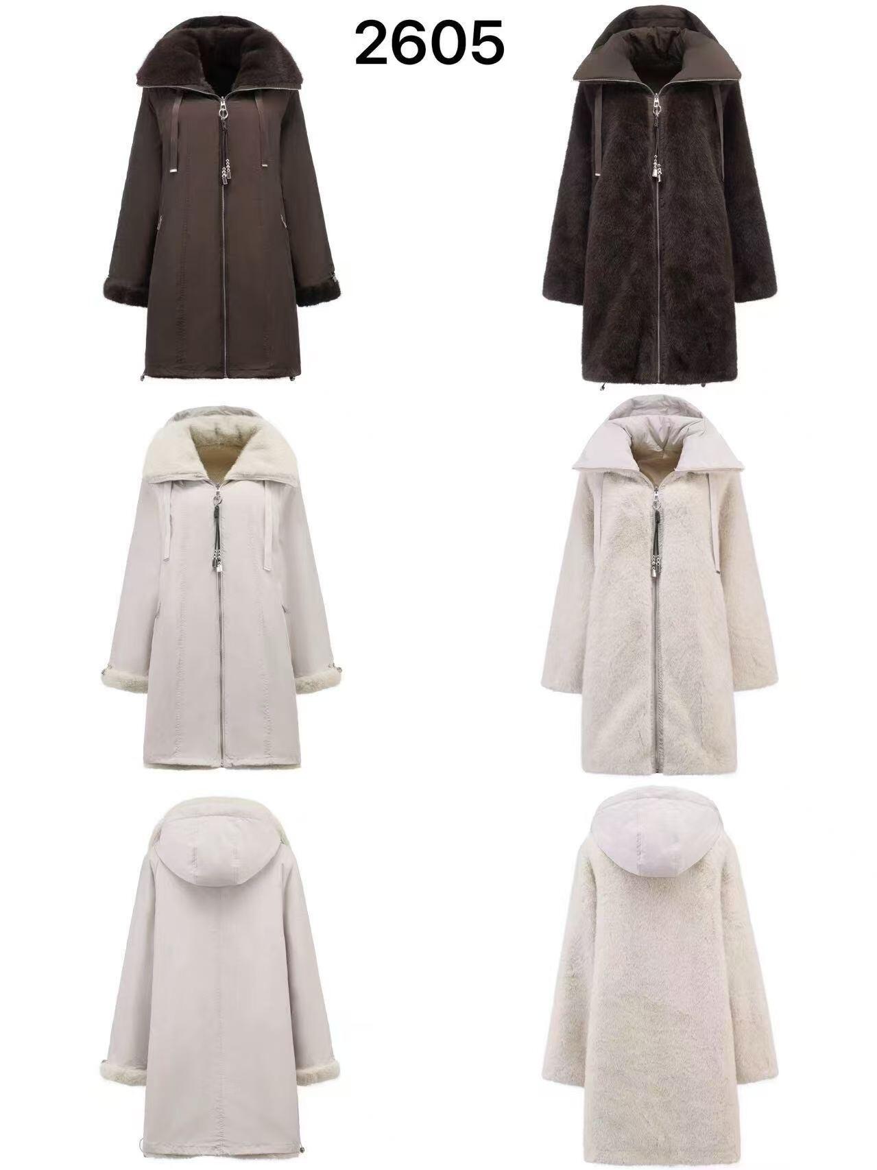 Grossista SOFLY - Parka reversibile di media lunghezza con cappuccio rimovibile, modello 2605