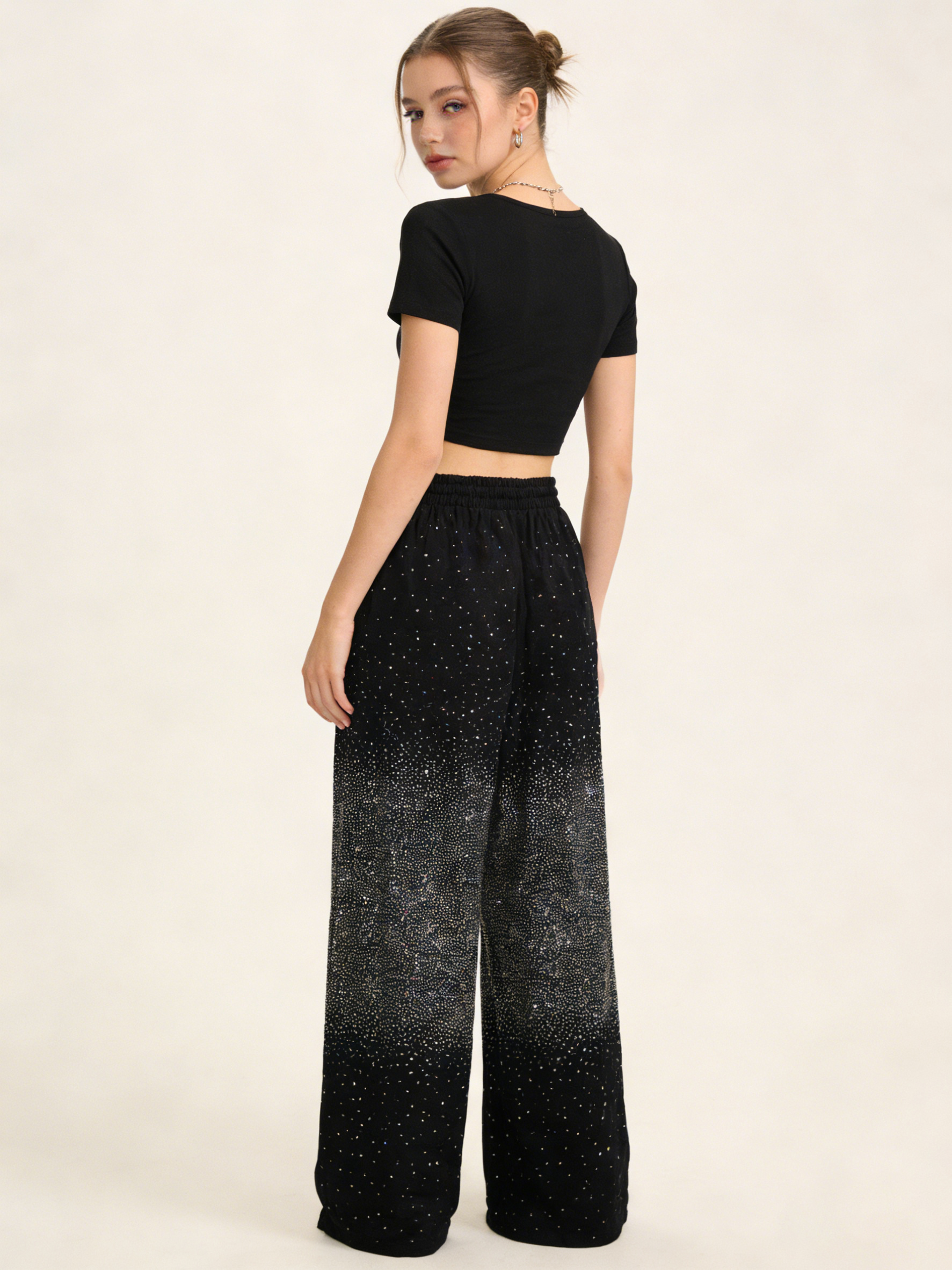 Wholesaler SOFLY - Loose-Fit Ombre Sequin Pants