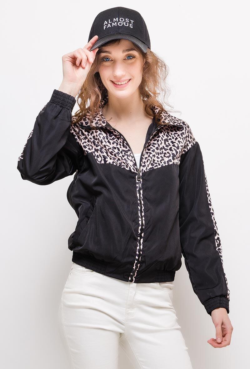Grossiste Softy Paris - BLOUSON BOMBER BICOLORE IMPRIME ANIMAL