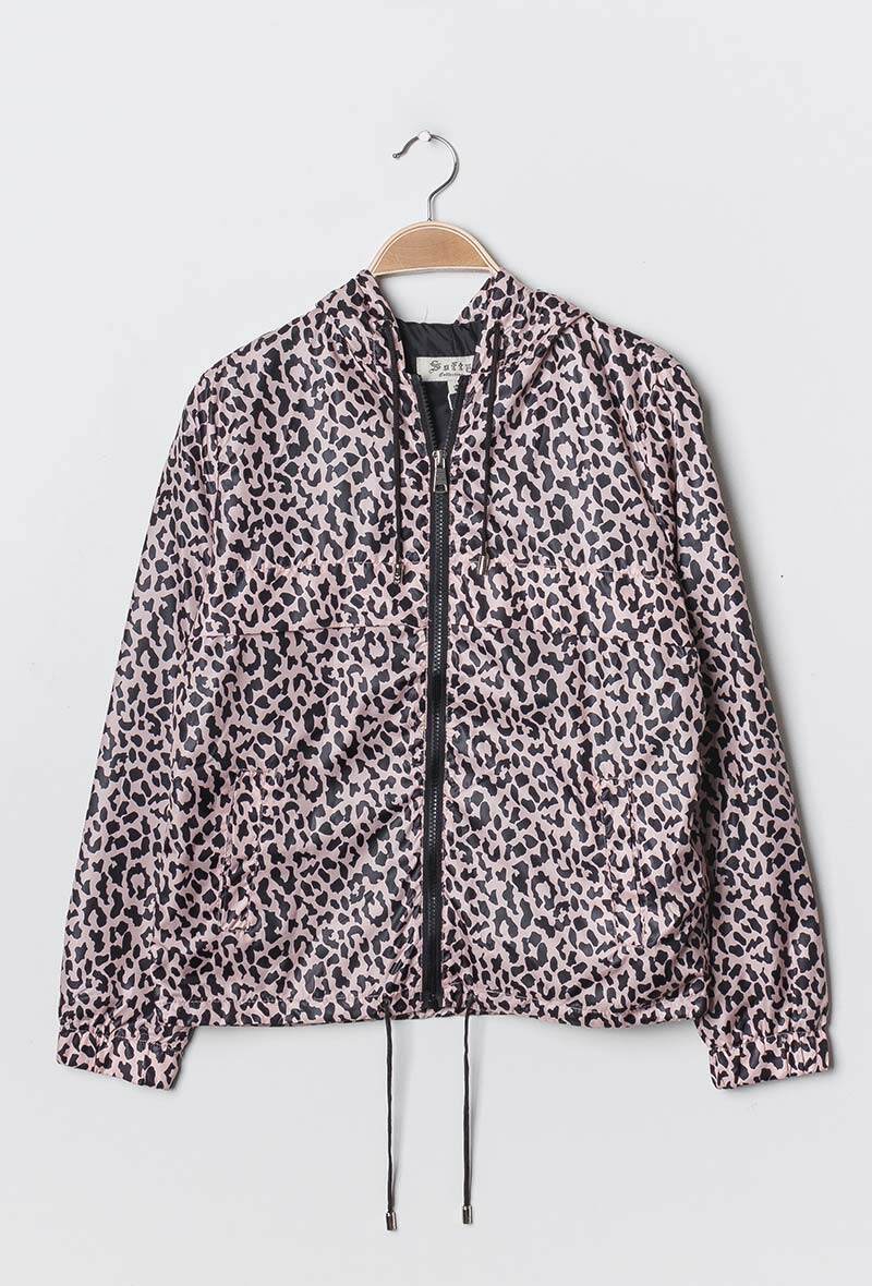 Grossiste Softy Paris - BLOUSON BOMBER A CAPUCHE  IMPRIME ANIMAL