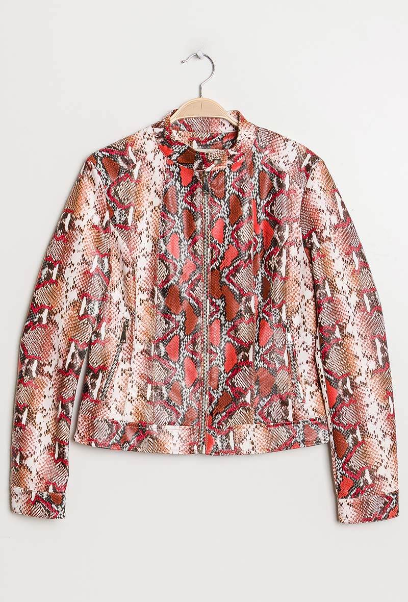 Grossiste Softy Paris - BLOUSON SIMILI CUIR EFFET PYTHON