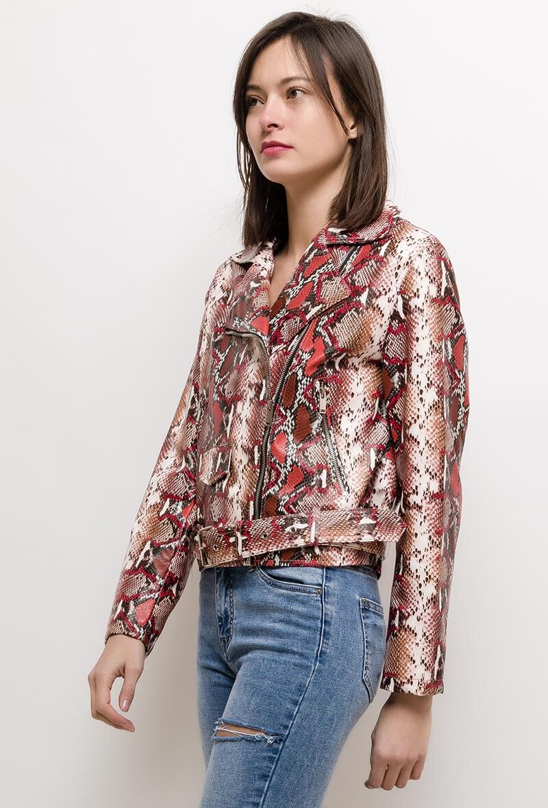 Grossiste Softy Paris - BLOUSON PERFECTO IMPRIME PYTHON