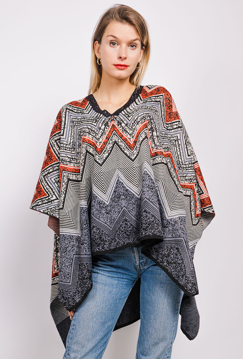 Grossiste Softy Paris - Poncho à motifs