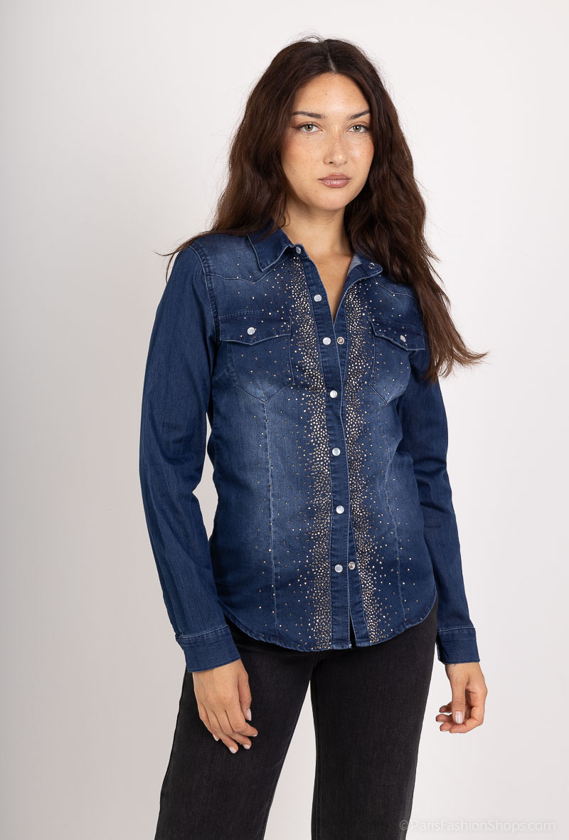 Grossista Softy Paris - Camicia di jeans elasticizzata