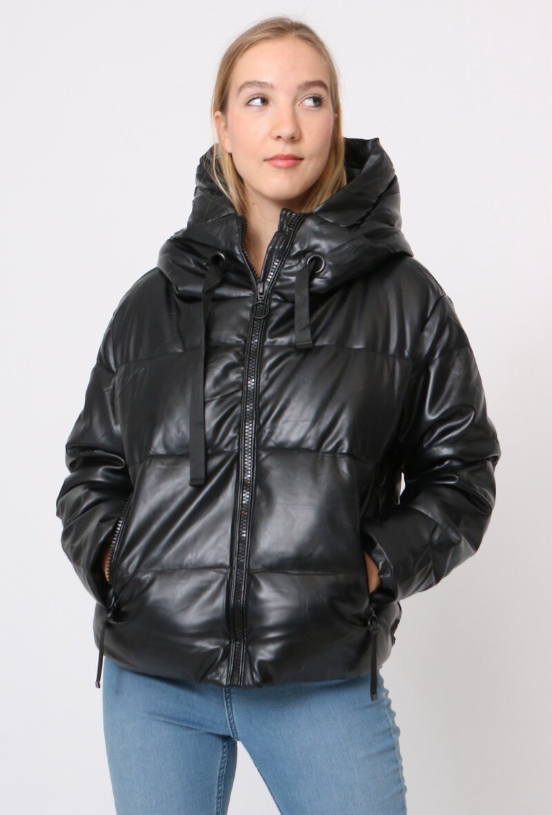 Wholesaler Softy Paris - FAUX LEATHER PUFFA COAT