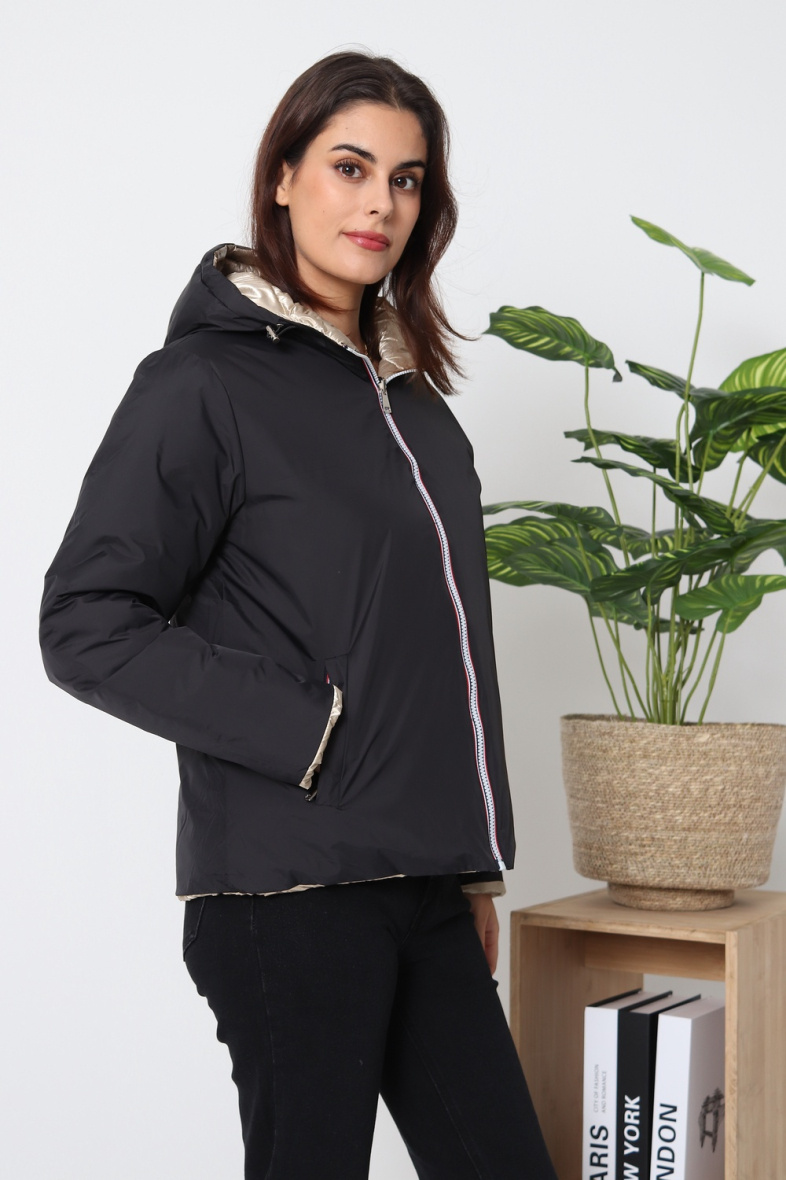 Grossiste Softy Paris - Doudoune courte imperméable et réversible