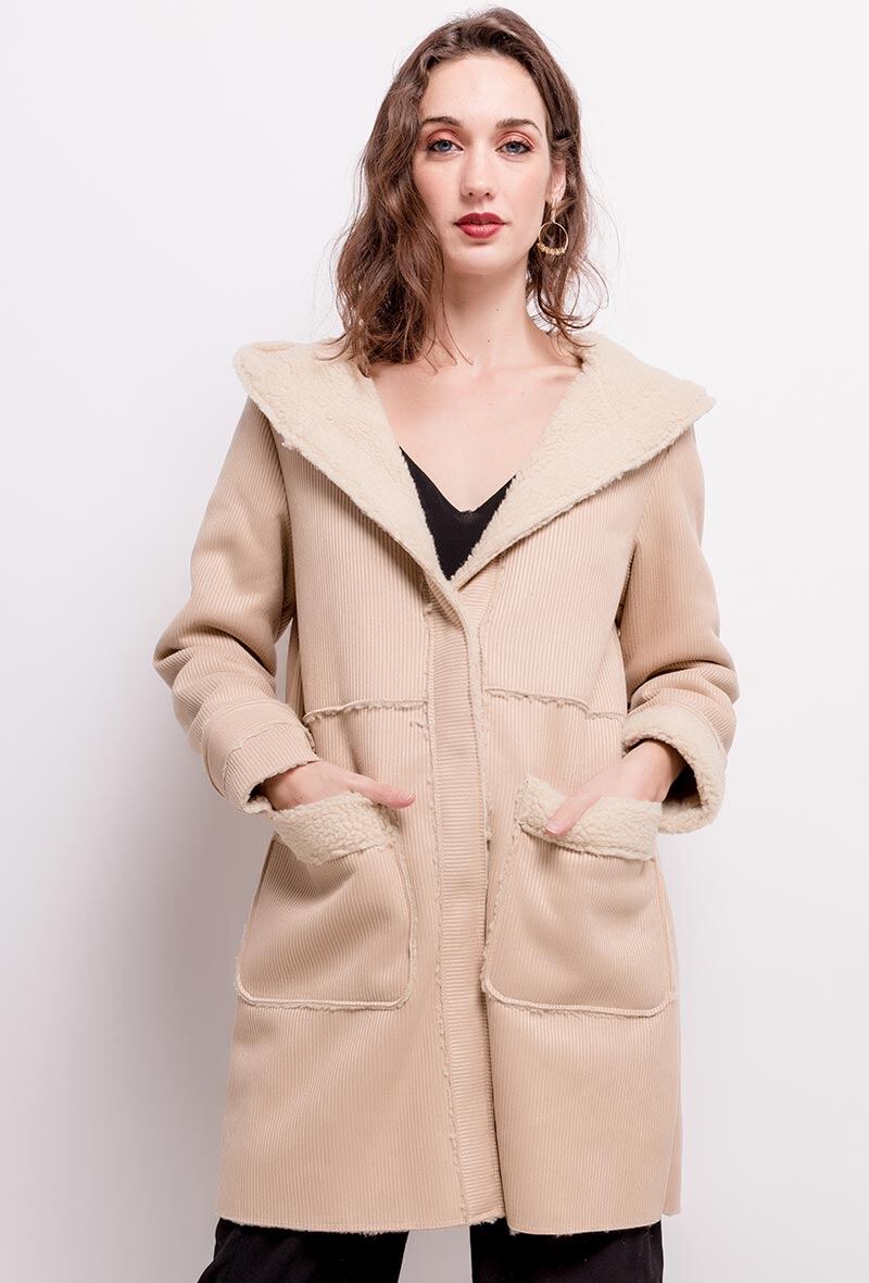 Großhändler Softy Paris - Mantel aus zwei Materialien