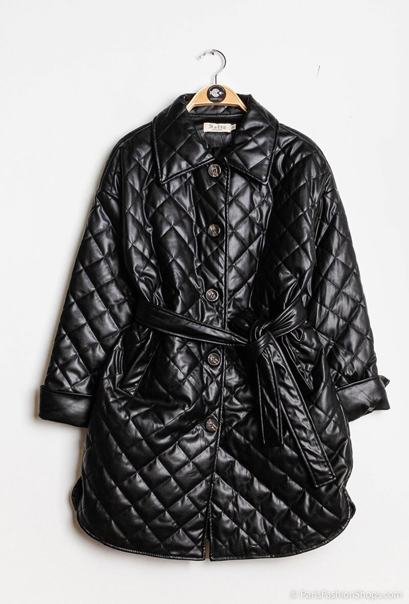 Wholesaler Softy Paris - Quilted faux leather coat
