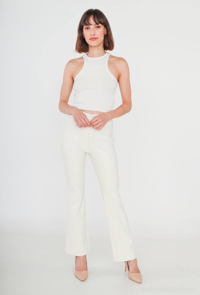 Grossiste Softy Paris - Pantalon flare en simili cuir