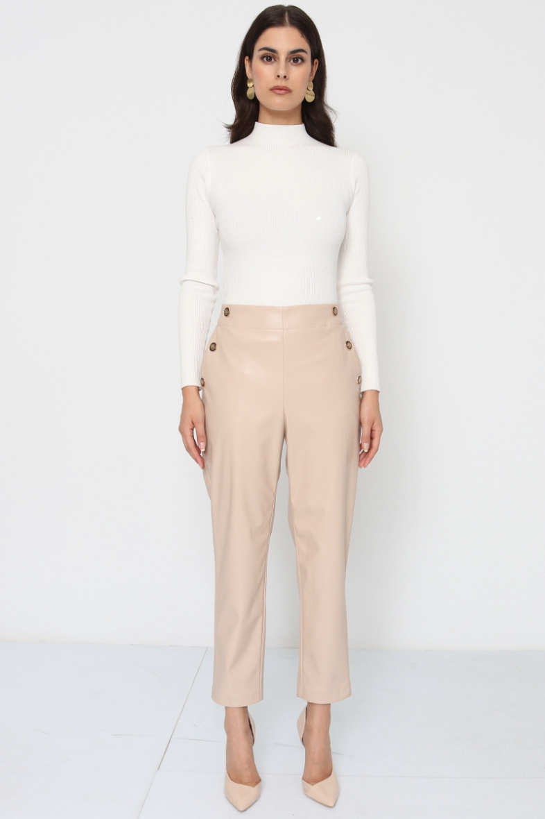 Grossiste Softy Paris - PANTALON DROIT A BOUTONS TAILLE ELASTIQU2E