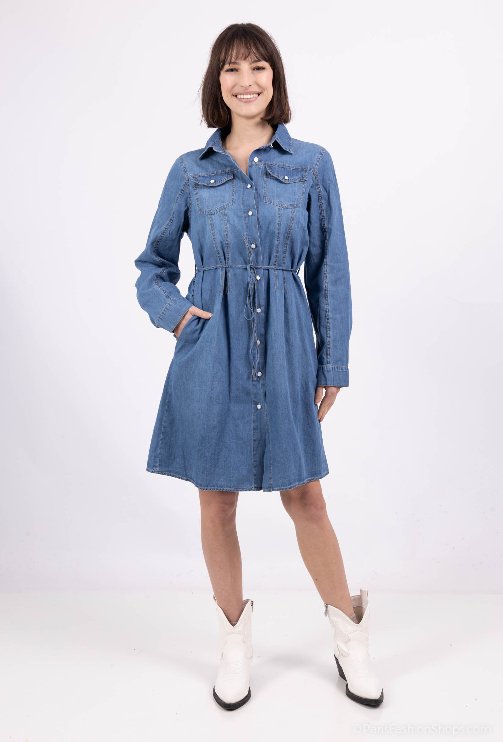 Grossista Softy Paris - Abito chemisier in denim