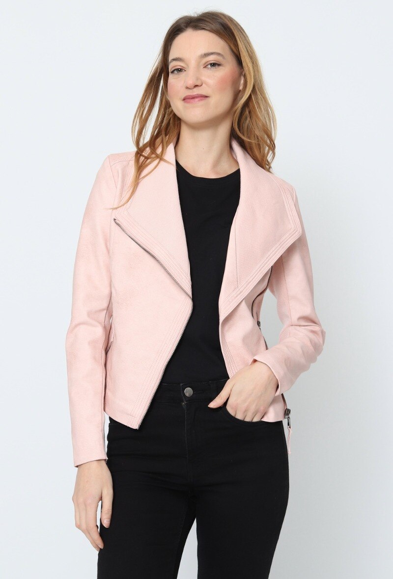 Grossiste Softy Paris - Veste perfecto à grand col