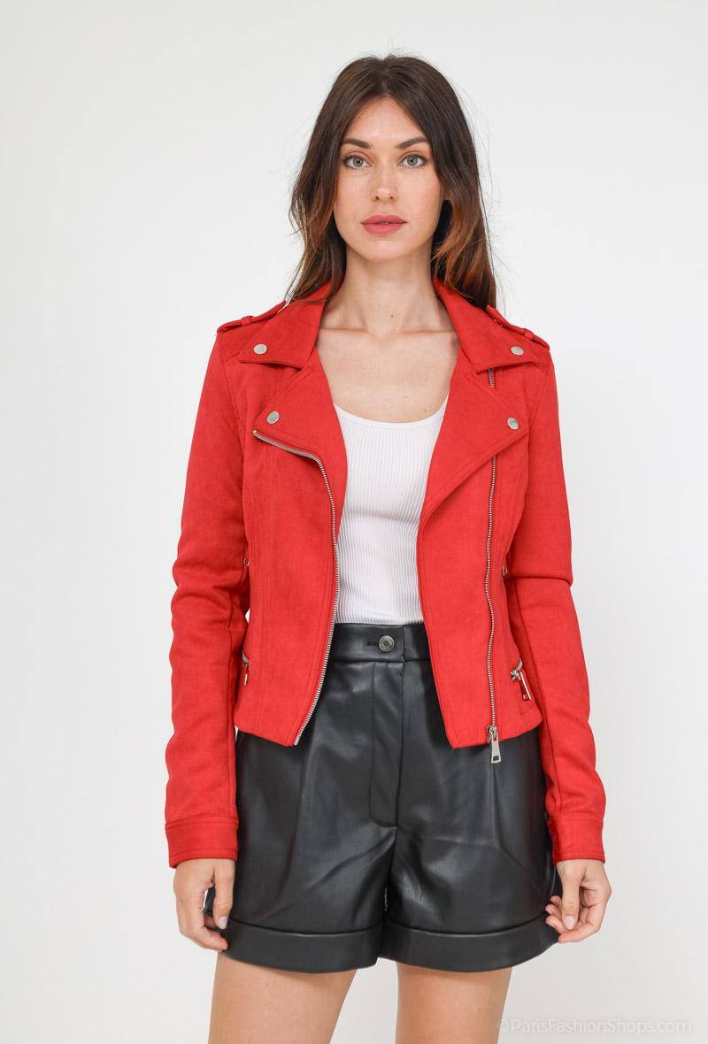 Grossiste Softy Paris - Veste perfecto effet daim