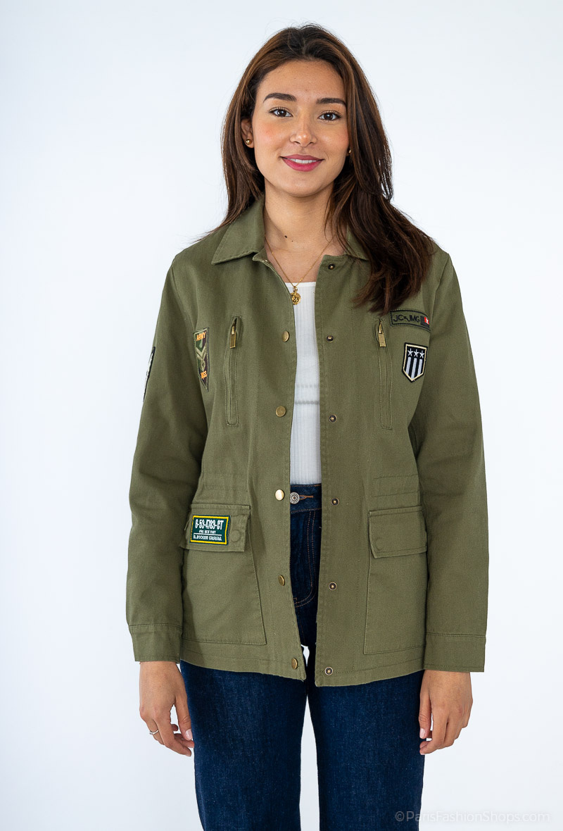 Grossiste Softy Paris - Veste militaire avec écusson